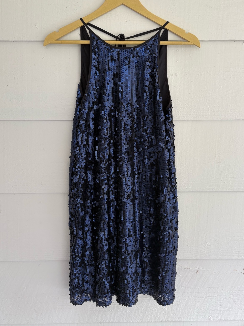 Forever 21 Navy Blue Sequin Mini Dress Size Small Party Cocktail Holiday